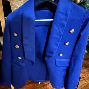 Royal blue suit jacket